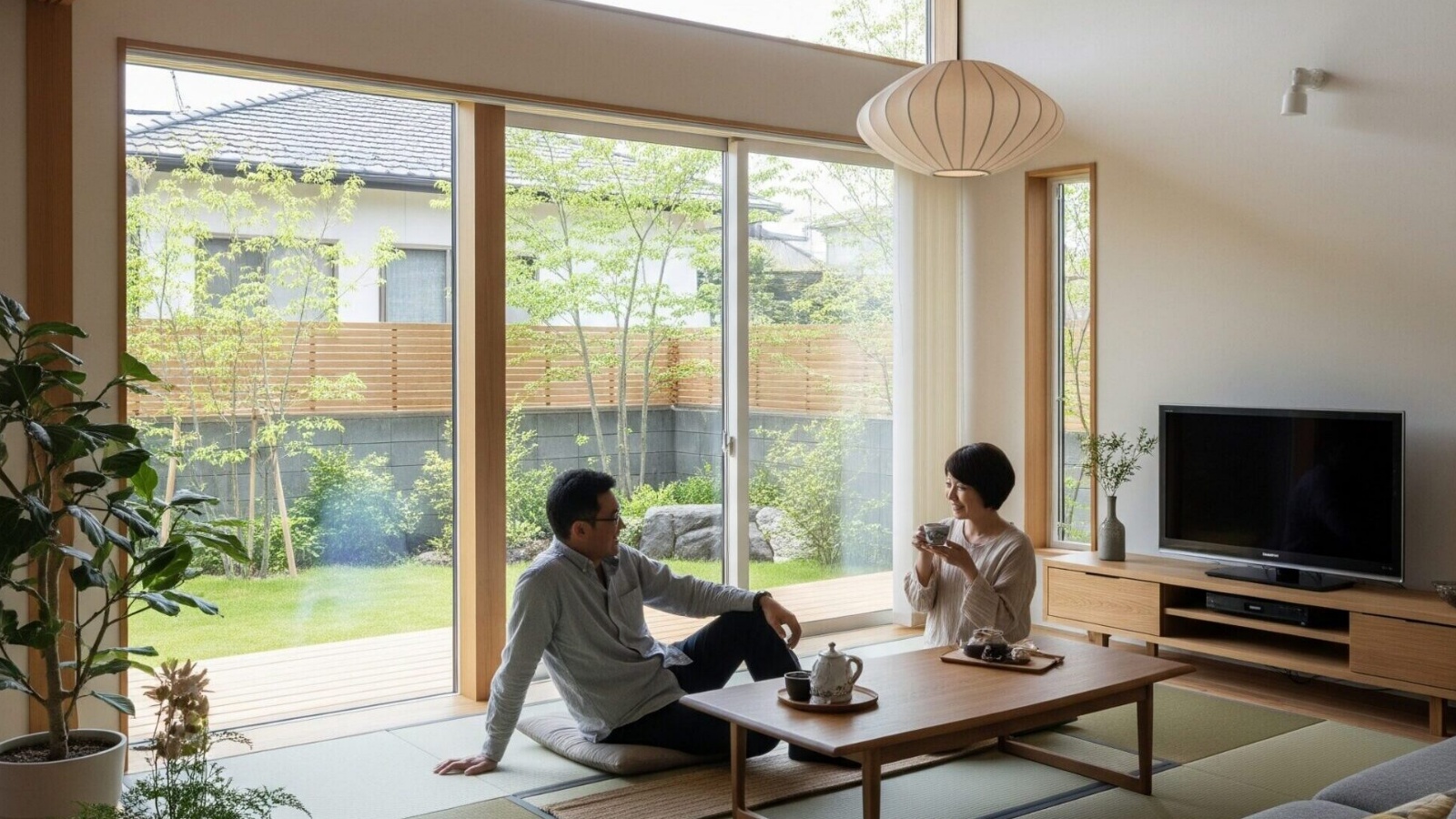 築古戸建てのリノベーション後の明るいLDK